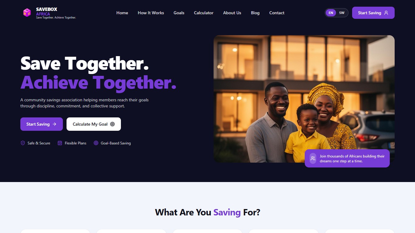 SaveBox Africa — Goal-Based Savings App
